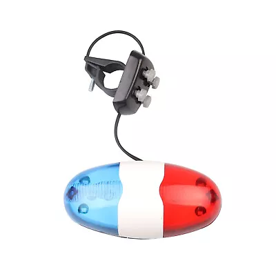 Bike Bicycle 4 Sounds Police Siren Trumpet Electronic Horn Bell 6 LED Rear Light • $11.10