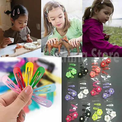 Lot Of 48 Baby Toddler Girl Hair Clips Snap Flower  Hairpin Barrette Tic Tac 2  • $12.95