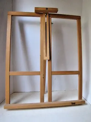 Vintage Tabletop Painting Easel Solid Wood Art Display Studio 24x20 In VGC • $49