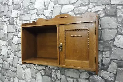 Antique German Wooden Wall Cabinet Bathroom Cabinet Medicine Cabinet Around 1920 • $489