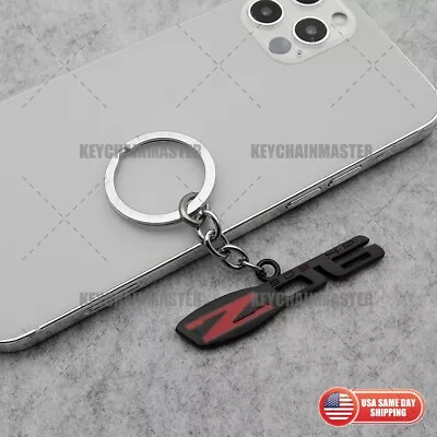 3D Corvette Z06 Logo Car Home Alloy Key Chain Fob Ring Gift Decorate Black • $9.99