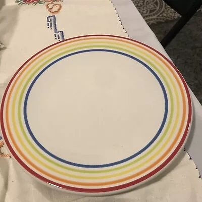 Fiesta Rainbow Striped Luncheon Plate 9” • $24.99