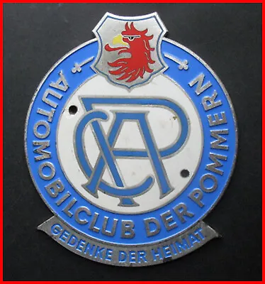 Pomerania Or Germany Car Club Badge • $34
