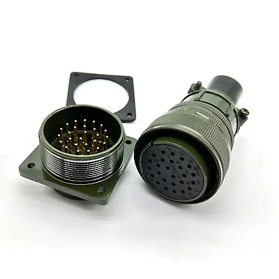 Set 26-pin Military Standard Aviation Plug Connector MS3108A28-12S MS3102A28-12P • $35.90