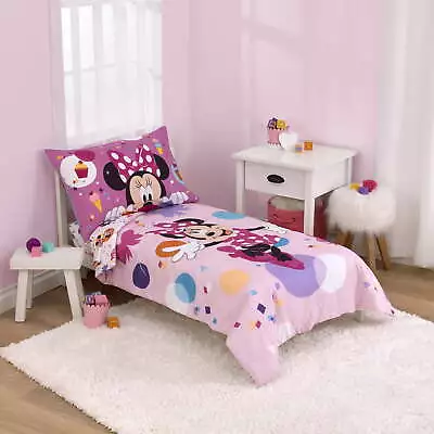 Minnie Mouse 4-Piece Toddler Bedding  Have Fun  Toddler Bed Size • $37.97