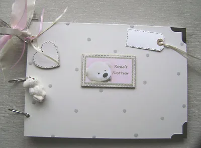  Personalised New Baby... First Year. A4 Size Photo Album/scrapbook/memory Book. • £18.99