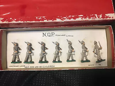 N.Q.P. Miniatures By Wilson - British?Infantry? Marching Set Of 7 - 2.25”  Lead • $45