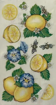 LEMONS Mylar Stickers(9pc) Frances Meyer•Summertime •Fruit•Morning Glory•Tree• • $2.89