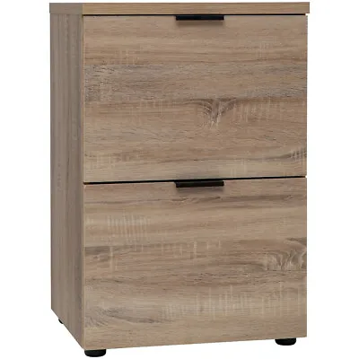 Rico 2 Drawer Filing Cabinet Office Home Shelves Storage Cupboard Organise Oak • $118.50