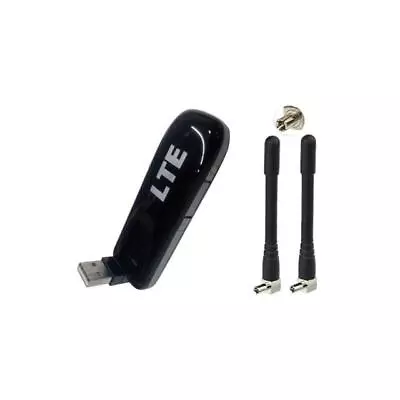 UNLOCKED ZTE MF821 4G/LTE 100mbps USB DONGLE + 2 X EXTERNAL ANTENNAS (UK SELLER) • £24.99