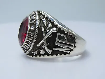 SILVER 925 USMP RING  MILITARY POLICE RING  MP RING  USMP  US Size 10 • $65.45