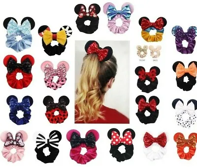 Minnie Ears Velvet Scrunchie Ponytail Holder  • $8.99