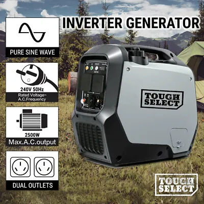 Inverter Generator Pure Sine Wave 2.5KW Max 2KW Rated  Portable Camping Petrol • $493.05