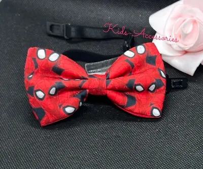 Spiderman Bow Tie Necktie Dickie Games Badge Costume Comics Marvel Shirt • £6.99