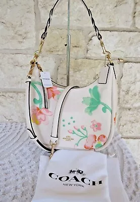 Coach Jules Hobo Chalk Multi Leather Dreamy Land Floral  OR Bag + Wristlet SET • $298