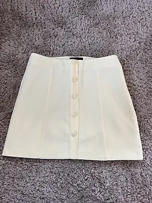 Zara Yellow Mini Skirt With Button Detail - Size S • £4