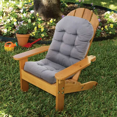 Garden Chair Cushion Seat Pad Outdoor Lounger High Back Tie On  Chair Cushions • £18.95