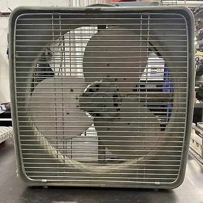 Vintage 1950's Atkins 20” Metal Box Fan 2RL 27 Made USA All Metal Nice Working • $159.94