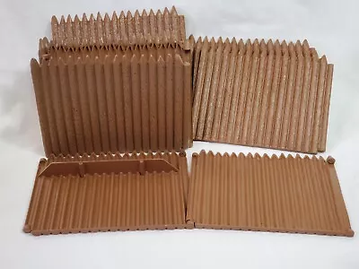 Vintage MARX - FORT APACHE PLAYSET Parts - 11 Fence Walls Faux Log • $25