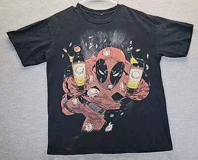 Vintage Y2K Deadpool Marvel Mad Engine Tshirt No Sz Tag Comics Solo Shooter Guns • $34.99