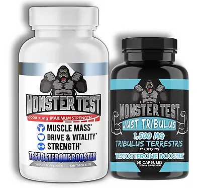 Testosterone Booster Monster Test + Monster Just Tribulus By Angry Supplements  • $24.99