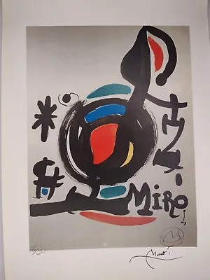 COA Joan Miro Painting Print Poster Wall Art Signed & Numbered • $74.95