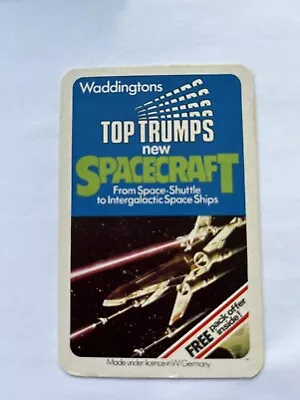 Vintage Top Trumps Spacecraft Excellent Condition • £3