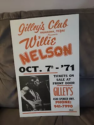 $16 • Buy  Willie Nelson 14X22 Concert Poster 