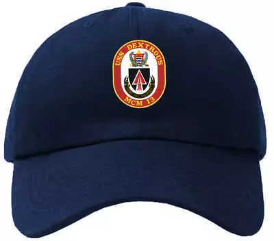 MCM-13 USS Dextrous Badge Navy Baseball Cap Hat Hook And Loop Closure • $30.19