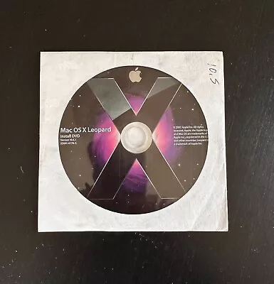 Apple Mac OS X Leopard Version 10.5.1 Install DVD Software Disk • $19.99