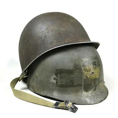 Ww2 M1 Helmet Front Seam Fixed Bale Loops Fs Fb Mccord Liner Chinstrap • £433.85
