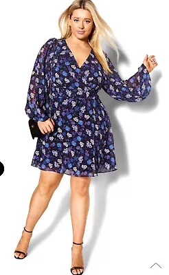 Ladies Plus Size City Chic Khloe Dress Size S 16 • $34.99