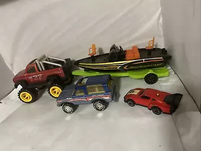 Lot Of Vintage Tonka Buddy L And Nylint Toy  Trucks With Boat And Trailer • $28