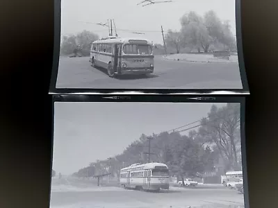 2 ORIG 1960s Mexico City?  Trolley Bus 616 Photo Negatives • $19.99