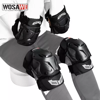 WOSAWE Motorcycle Knee Shin Elbow Protectors Protective Guard Gear Sets Unisex • $27.68