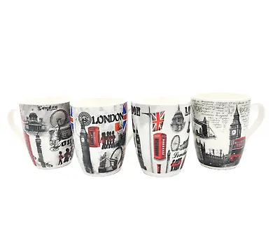Great Britain Souvenir A Set Of 4 Mugs Tea Coffee London Landmark Ceramic UK • £12.99