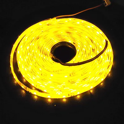 12V Yellow 5M 3528 SMD 300 Led Strips Strip Lights Waterproof Boat Car Caravan • $10.99