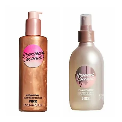 Victoria’s Secret PINK Bronzed Coconut Body Bronzer And Self Tanning Water • $44.99