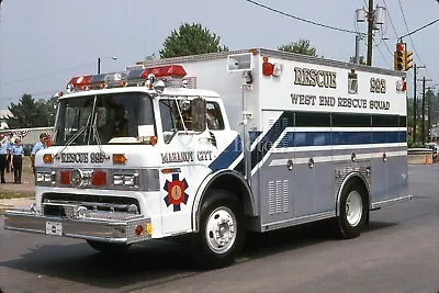 Fire Apparatus Slide- Mahanoy City PA West End Rescue Squad Ford C • $5