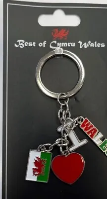 £4.99 • Buy Welsh I Love Wales Charm Keyring Key Chain Souvenir Wales Charm Key Ring