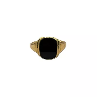 9ct 9K Yellow Gold Black Onyx Mens Signet Dress Ring. Size U. Brand New • $500