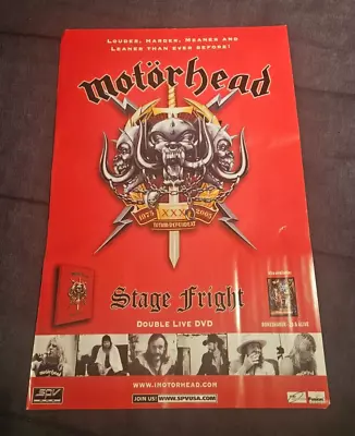 MOTORHEAD Stage Fright 2005 Poster  Heavy Metal Punk Rock RIP Lemmy • $5.99