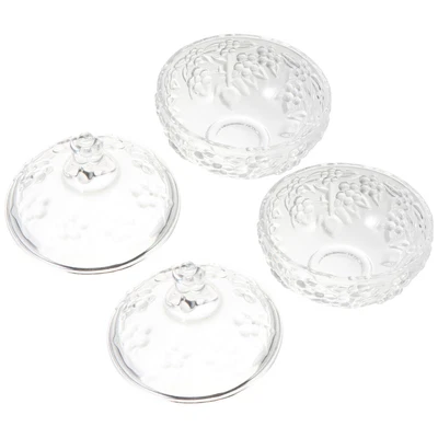 £35.45 • Buy 2 Pcs Storage Jar Glass Jewelry Box Lid Candy Jars Candy Buffet Transparent