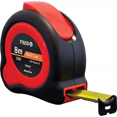 Fisco Hultafors 8m 26ft TUF-LOK HI-Viz Metric/Imperial Tape Measure HUL367213 • £13.90