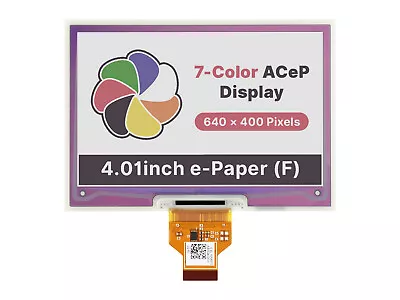 4.01inch ACeP 7-Color E-Paper E-Ink Raw Display 640×400 Without PCB Waveshare • $43.49