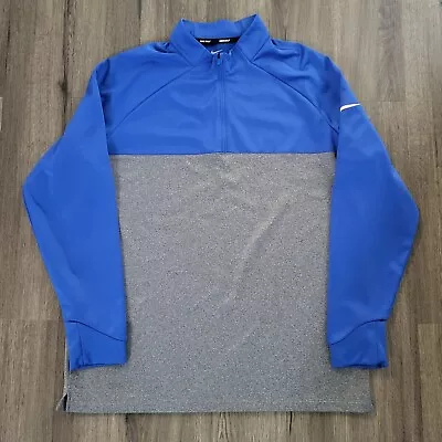 Nike Golf UV Dri-Fit Victory 1/4 Zip Pullover Jacket Men's Size XL Blue Gray • $44.95