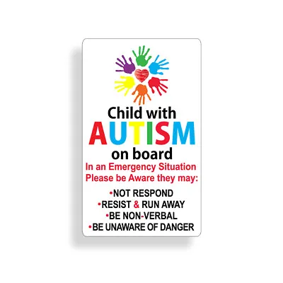 Autistic Sticker Child On Board Autism Awareness Car Vehicle Window Bumper Decal • $2.59