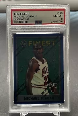 1995-96 Topps Finest #229 Michael Jordan With Coating Graded PSA 8 FRESH SLAB • $45