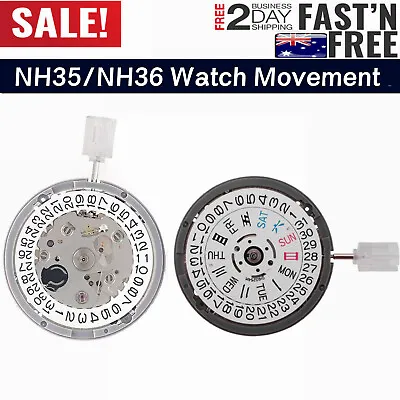 NH35/NH36 High Accuracy Automatic Mechanical Watch Movement Day Date Display AU • $65.99