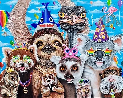 PARTY ANIMALS Original Painting On Canvas OOAK • $1200